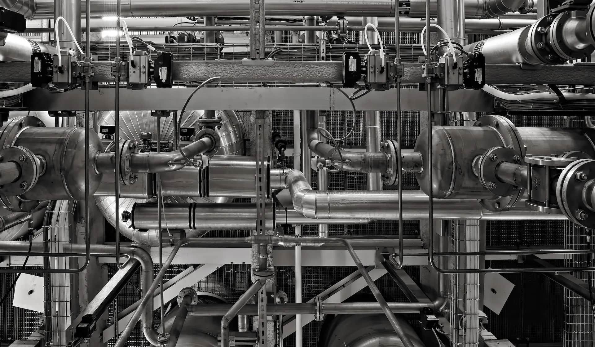 Red de cañerías industriales para conducción de fluidos en planta